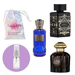 Combo Fracionados Árabe 5ml: Oud For Glory +  Sultan + Kenz Al Malik