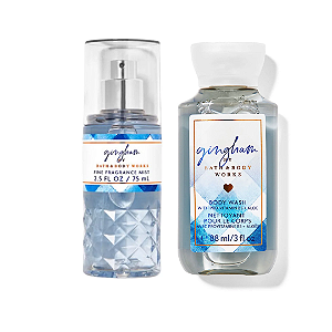 Kit Travel Size Gingham Bath & Body Works: Body Splash 75ml + Body Wash 88ml