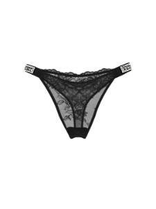 Calcinha Preta Shine Strap Lace Victoria’s Secret - Tamanho P