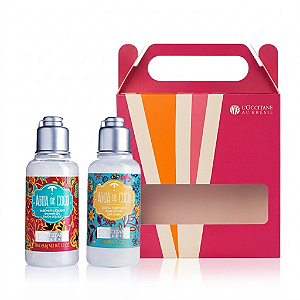 Presente Água de Coco L'occitane: Hidratante Corporal 50ml + Sabonete Liquido 50ml + Caixa Presenteável