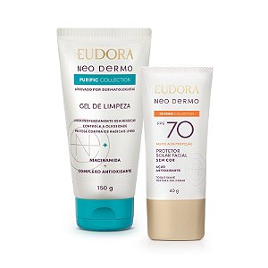 Combo Neo Dermo: Protetor Solar FPS 70 40g + Gel de Limpeza Facial 150g