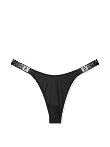 Calcinha Scattered Shine Strap Victoria’s Secret - Preta Tamanho: M