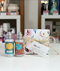 Kit Água de Coco L'occitane: Hidratante Corporal 50ml + Sabonete Liquido 50ml + Caixa Presenteável
