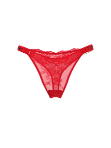 Calcinha Shine Strap Lace Victoria’s Secret - Vermelha Tamanho: M