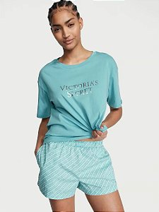 Pijama Curto Algodão Cotton Verde Victoria’s Secret Tamanho: P