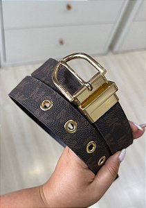 Cinto Monograma Marrom Reversível Tamanho: G - Michael Kors