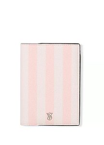 Carteira Porta Passaporte Victorias Secret Rosa Listrada Logo VS
