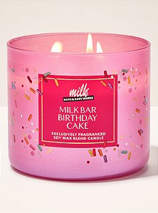 Vela Perfumada Grande Três Pavios Milk Bar Birthday Cake Bath & Body Works
