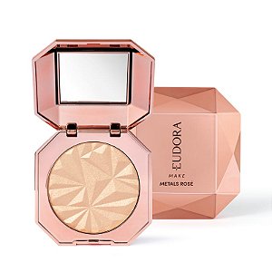 Iluminador Compacto Metals Rosé Eudora Make 4,5g