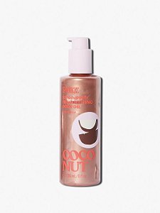 Body Oil Coconut Pink Victoria's Secret - Óleo Corporal Iluminador 236ml