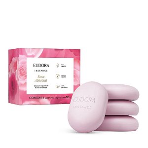 Sabonete Vegetal em Barra Perfumado Instance Rosa Absoluta 4x80g