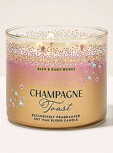 Vela Perfumada Grande Três Pavios Champagne Toast Bath & Body Works