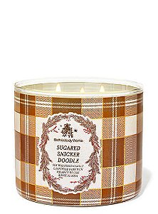 Vela Perfumada Grande Três Pavios Sugared Snickerdoodle Bath & Body Works