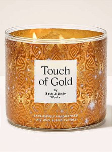 Vela Perfumada Grande Três Pavios Touch of Gold Bath & Body Works