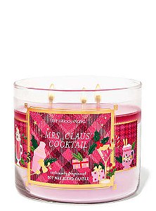 Vela Perfumada Grande Três Pavios Mrs. Claus' Cocktail Bath & Body Works