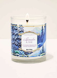 Vela Perfumada 1 Pavio Lavender Pine Bath & Body Works
