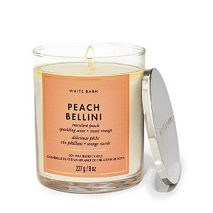 Vela Perfumada 1 Pavio Peach Bellini Bath & Body Works