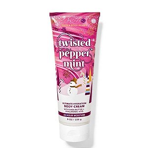 Body Cream Hidratante Corporal Twisted Peppermint Bath & Body Works 226g