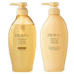 Kit Tsubaki Premium Volume & Repair Nutrição: Shampoo 450ml + Condicionador 450ml