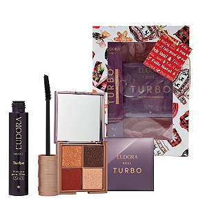 Kit Natal Turbo: Paleta de Sombra Turbo + Máscara de Cílios + Caixa Presenteável