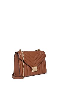 Bolsa De Ombro Whitney Média Cor Luggage Michael Kors Original