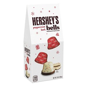 Hershey's Peppermint Bark Bells Christmas Candy 85g