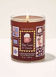 Vela Perfumada 1 Pavio Hot Cocoa & Cream Bath & Body Works