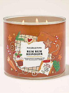 Vela Perfumada Grande Três Pavios Rum Rum Reindeer Bath & Body Works