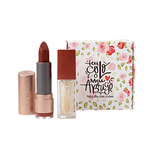 Presente Mães: Gloss Crystal Moon Stone + Batom Hidratante + Caixa Presenteável