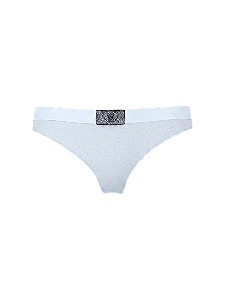 Calcinha Fio Dental Algodão com Patch Logo Azul Victoria’s Secret Tamanho: G