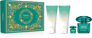 Kit Perfume Versace Crystal Emerald: Eau de Parfum 100ml + Eau de Parfum 5ml + Shower Gel 100ml + Body Lotion 100ml