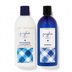 Combo Gingham Bath & Body Works: Shampoo 473ml + Condicionador 473ml