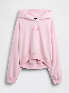 Moletom Cropped Relaxed Mini-Logo Primrose Pink GAP Tamanho: P