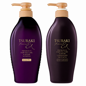 Kit Tsubaki Premium Ex Hair Fall Care & Repair Nutrição: Shampoo 450ml + Condicionador 450ml