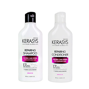 Kit Repairing Argan Oil Kerasys: Shampoo 180ml + Tratamento 180ml