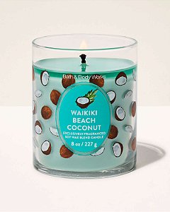Vela Perfumada 1 Pavio Waikiki Beach Coconut Bath & Body Works
