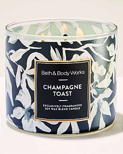 Vela Perfumada Grande Três Pavios Champagne Toast Bath & Body Works