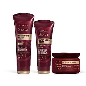 Kit Siàge Ultra Bond Reset: Shampoo 250ml + Condicionador 200ml + Máscara Capilar 250g