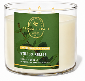 Vela Perfumada Grande Três Pavios Eucalyptus Spearmint Bath & Body Works