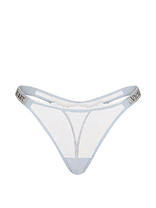 Calcinha Shine Strap Lace Thong Panty Victoria’s Secret - Branca Tamanho: P