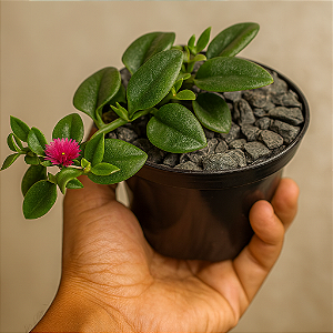 Suculenta Aptenia “Rosinha do Sol” Grande – Tapete Vivo de Flores Rosadas