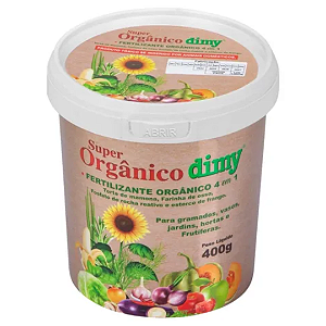 Dimy Super Orgânico 4 em 1 – Fertilizante Orgânico Versátil p/ Jardins, Hortas e Pomares