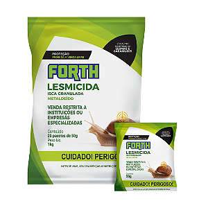 Forth Lesmicida Isca Granulada 50 g – Controle de Lesmas & Caramujos p/ Jardim