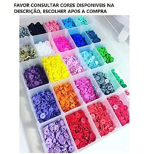 Botão Pressão De Plástico Ritas Colorido N°10 Tictac 200 Uni