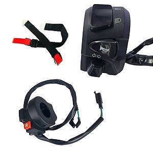 Kit Chave Partida E De Luz Titan + Cinta Jugular Capacete
