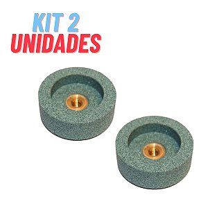 kit 2 Pedra Amoladora Afiador Para Maquina De Corte 4" S-150