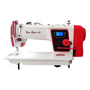 Maquina De Costura Reta Industrial Eletronica Com Corte De Linha Ss280 + Mesa Para Maquina Ss280 Ss780