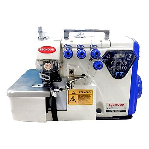 Máquina De Costura Overlock F7 4 Fios Branco + Mesa Completa Para Overlock