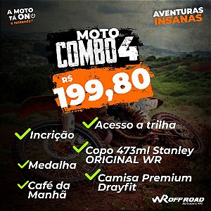 COMBO 4 - MOTO -INSCRIÇÃO + COPO STANLEY + CAMISA
