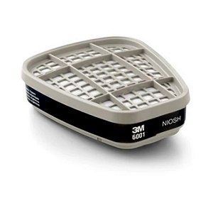 Filtro Cartucho 3M 6001 VO Vapores Orgânicos Para Uso Com Série 6000 Par